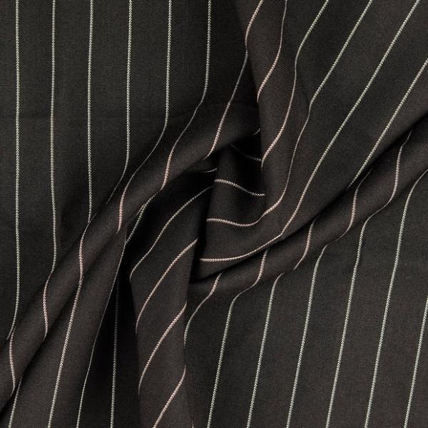 Polyester Webware Nadelstreifen Schwarz